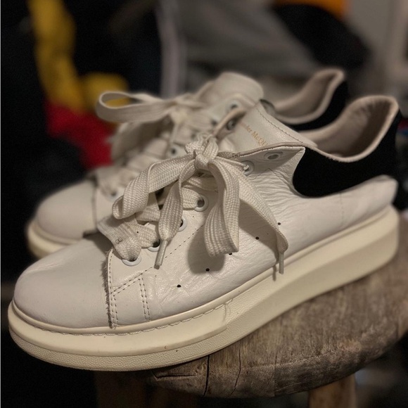 Alexander McQueen White and Black Sneakers